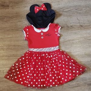 Disney Minnie Mouse Disney hooded dress Sz. 6-6X